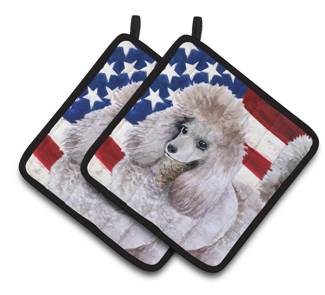 Poodle Patriotic Pair of Pot Holders BB9665PTHD by Caroline's Treasures