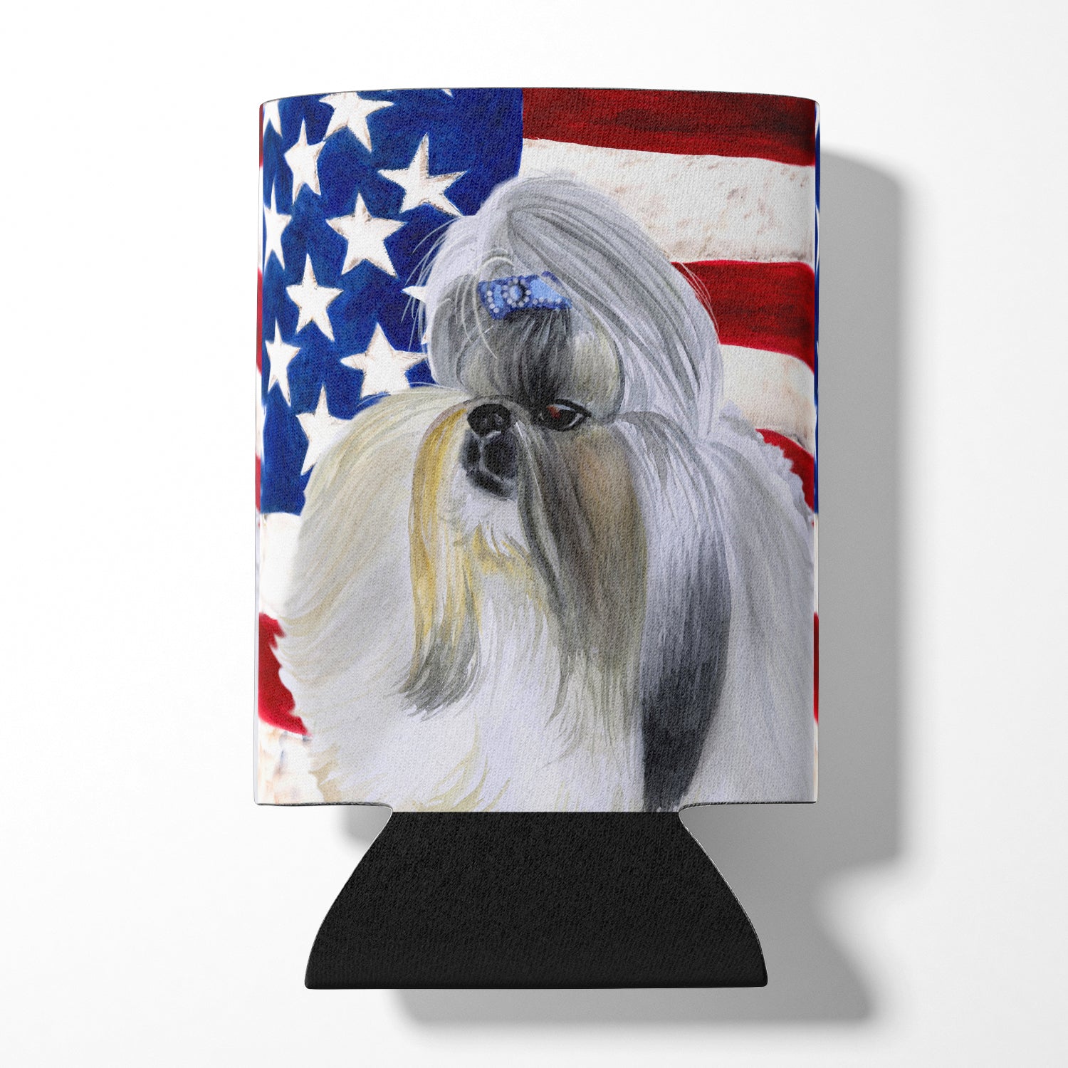 Shih Tzu Patriotic Can or Bottle Hugger BB9666CC  the-store.com.