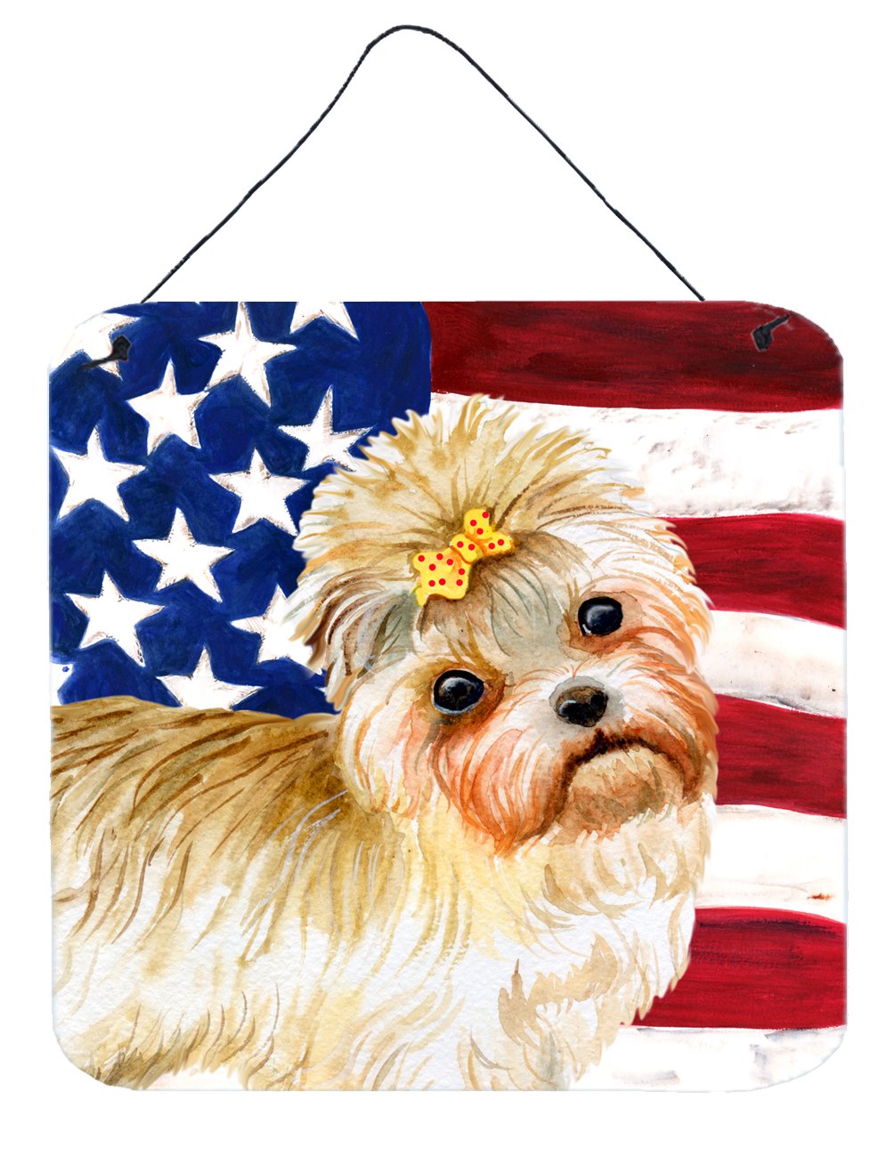 Morkie Patriotic Wall or Door Hanging Prints BB9668DS66 by Caroline's Treasures