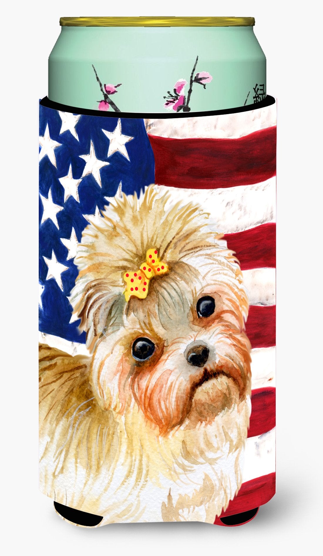 Morkie Patriotic Tall Boy Beverage Insulator Hugger BB9668TBC by Caroline's Treasures