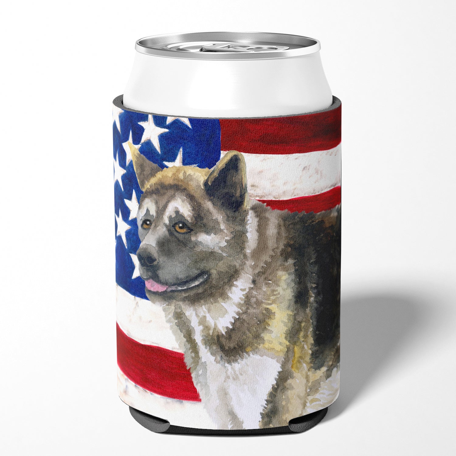 American Akita Patriotic Can or Bottle Hugger BB9669CC  the-store.com.