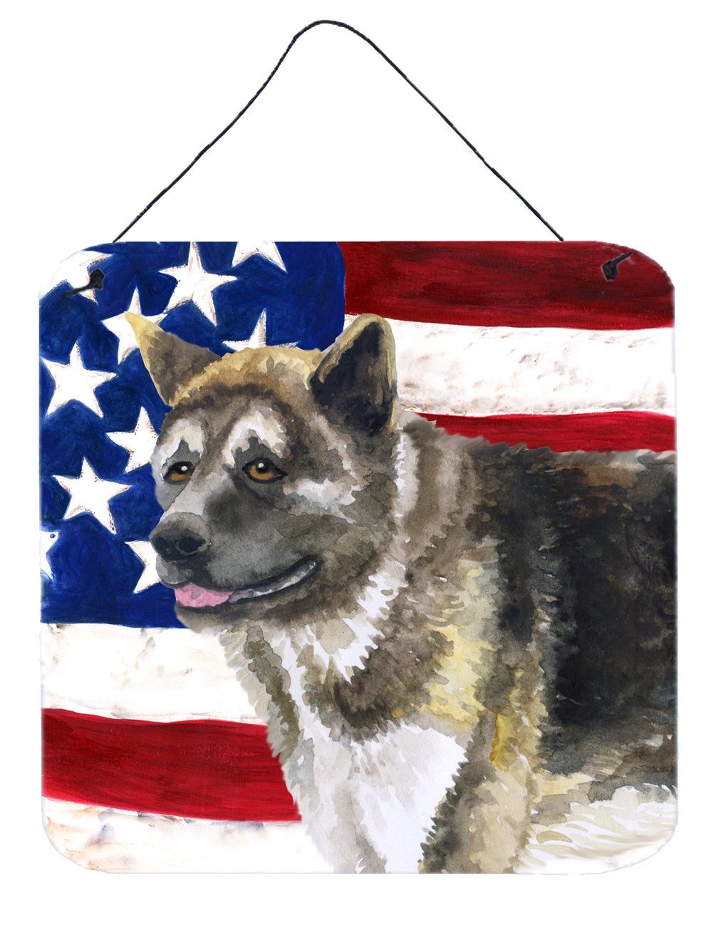 American Akita Patriotic Wall or Door Hanging Prints BB9669DS66 by Caroline's Treasures