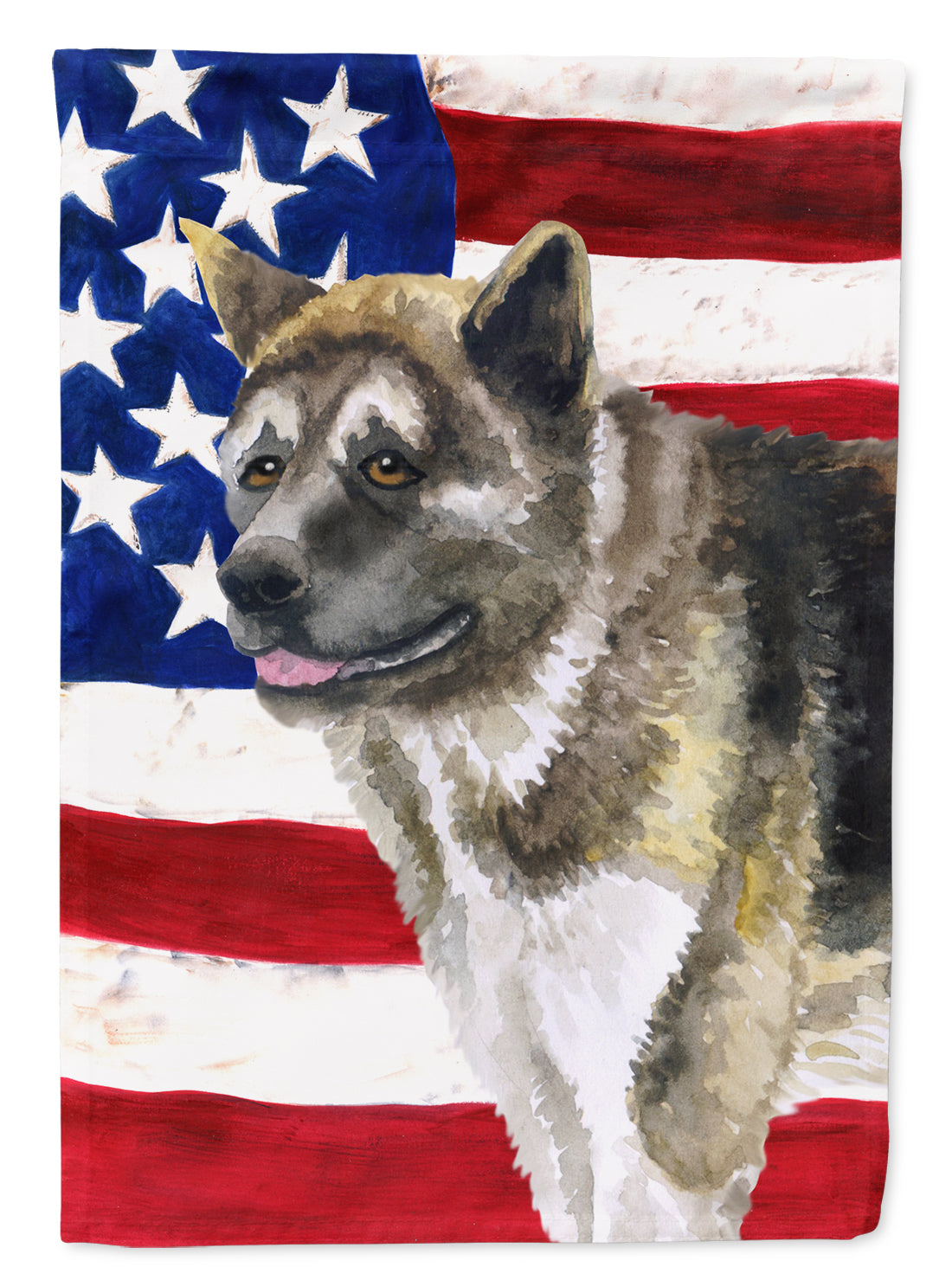 American Akita Patriotic Flag Garden Size BB9669GF  the-store.com.