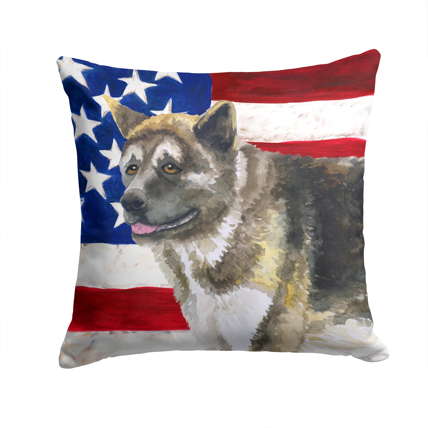 American Akita Patriotic Fabric Decorative Pillow BB9669PW1414 - the-store.com