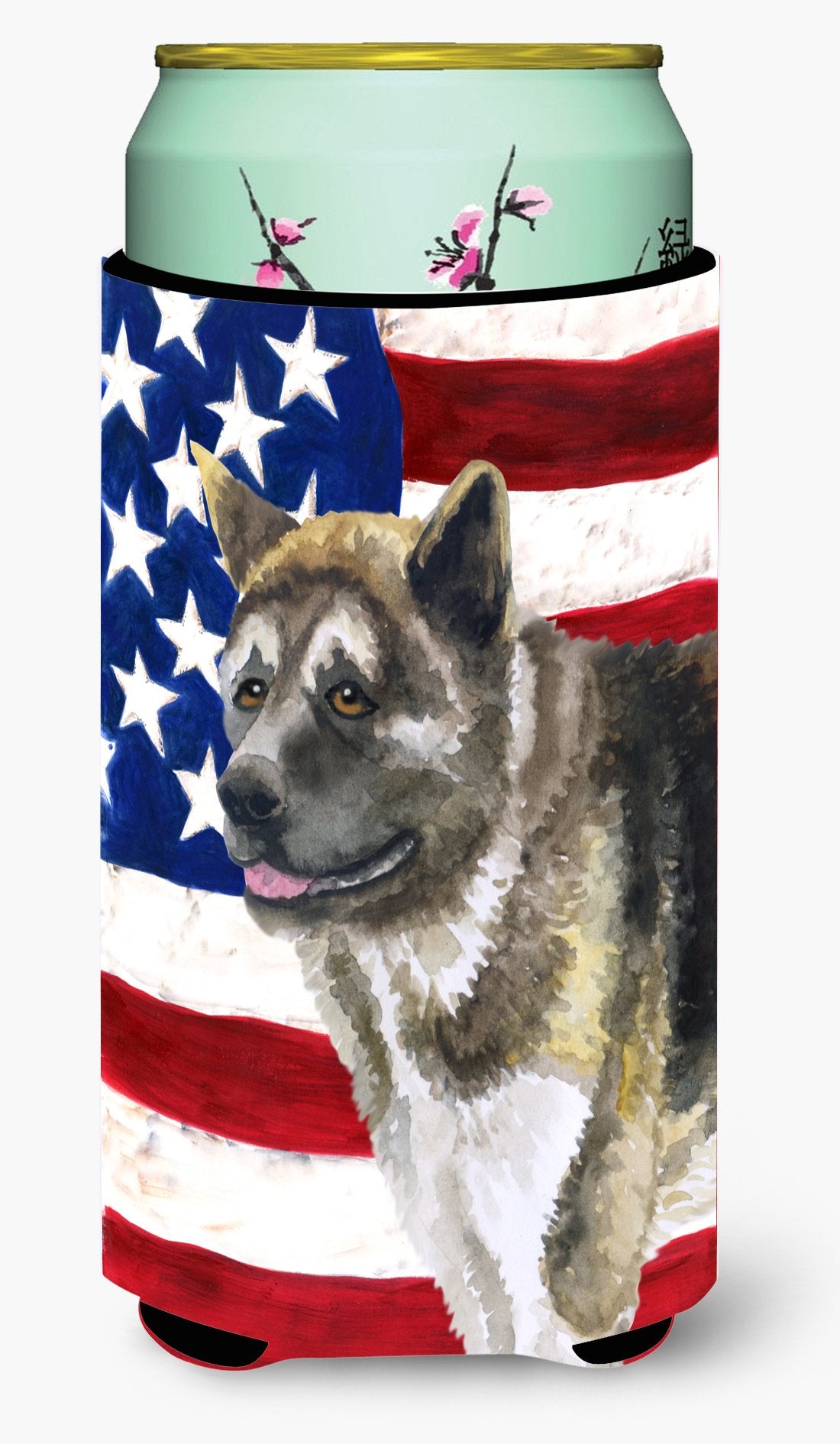 American Akita Patriotic Tall Boy Beverage Insulator Hugger BB9669TBC by Caroline's Treasures