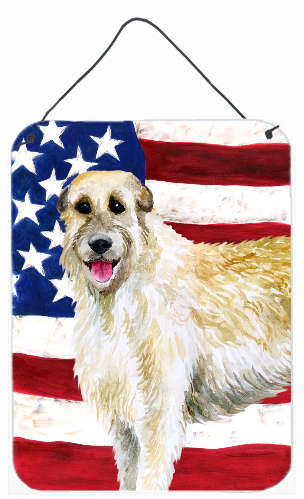 Irish Wolfhound Patriotic Wall or Door Hanging Prints BB9670DS1216 by Caroline's Treasures