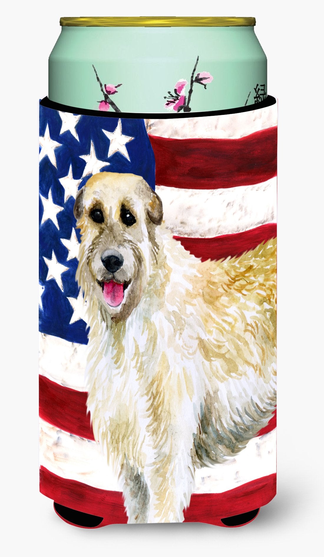 Irish Wolfhound Patriotic Tall Boy Beverage Insulator Hugger BB9670TBC by Caroline&#39;s Treasures