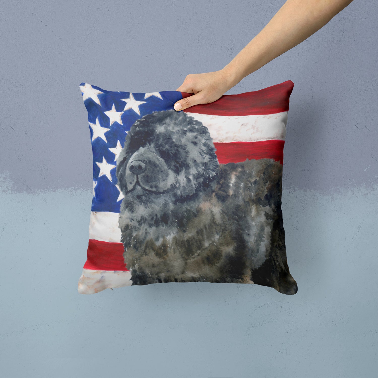 Newfoundland Patriotic Fabric Decorative Pillow BB9671PW1414 - the-store.com