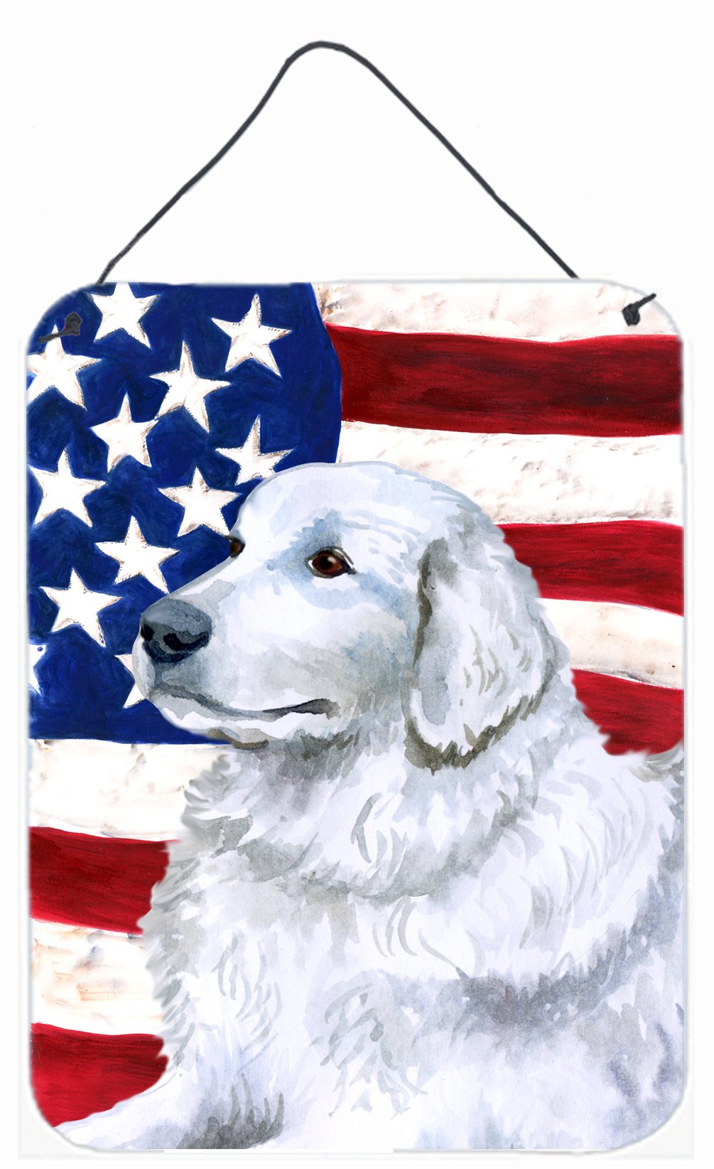 Maremma Sheepdog Patriotic Wall or Door Hanging Prints BB9675DS1216 by Caroline's Treasures