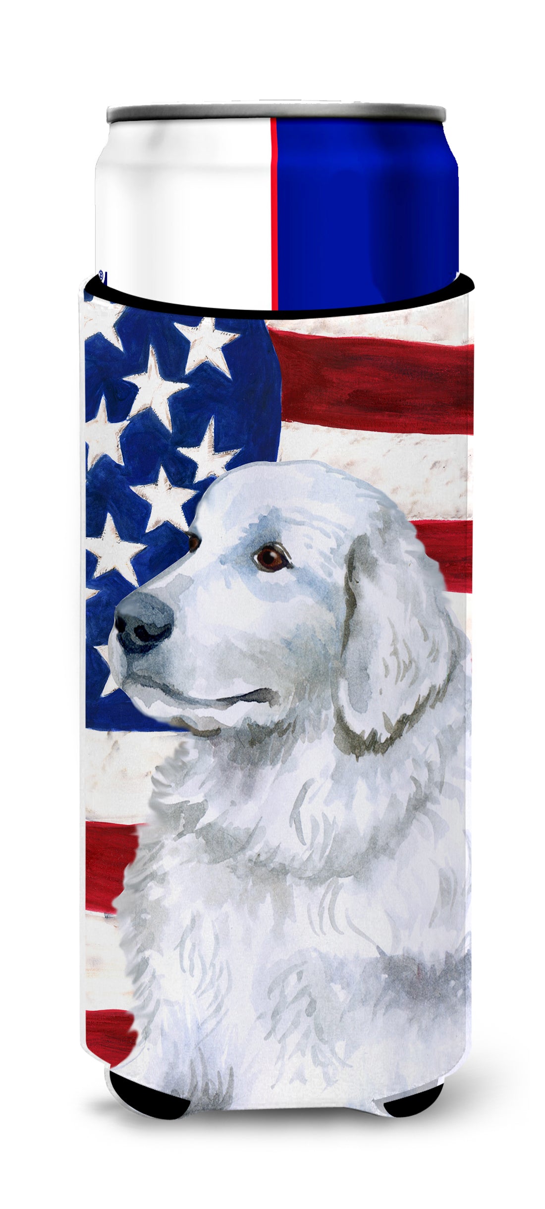 Maremma Sheepdog Patriotic  Ultra Hugger for slim cans BB9675MUK  the-store.com.