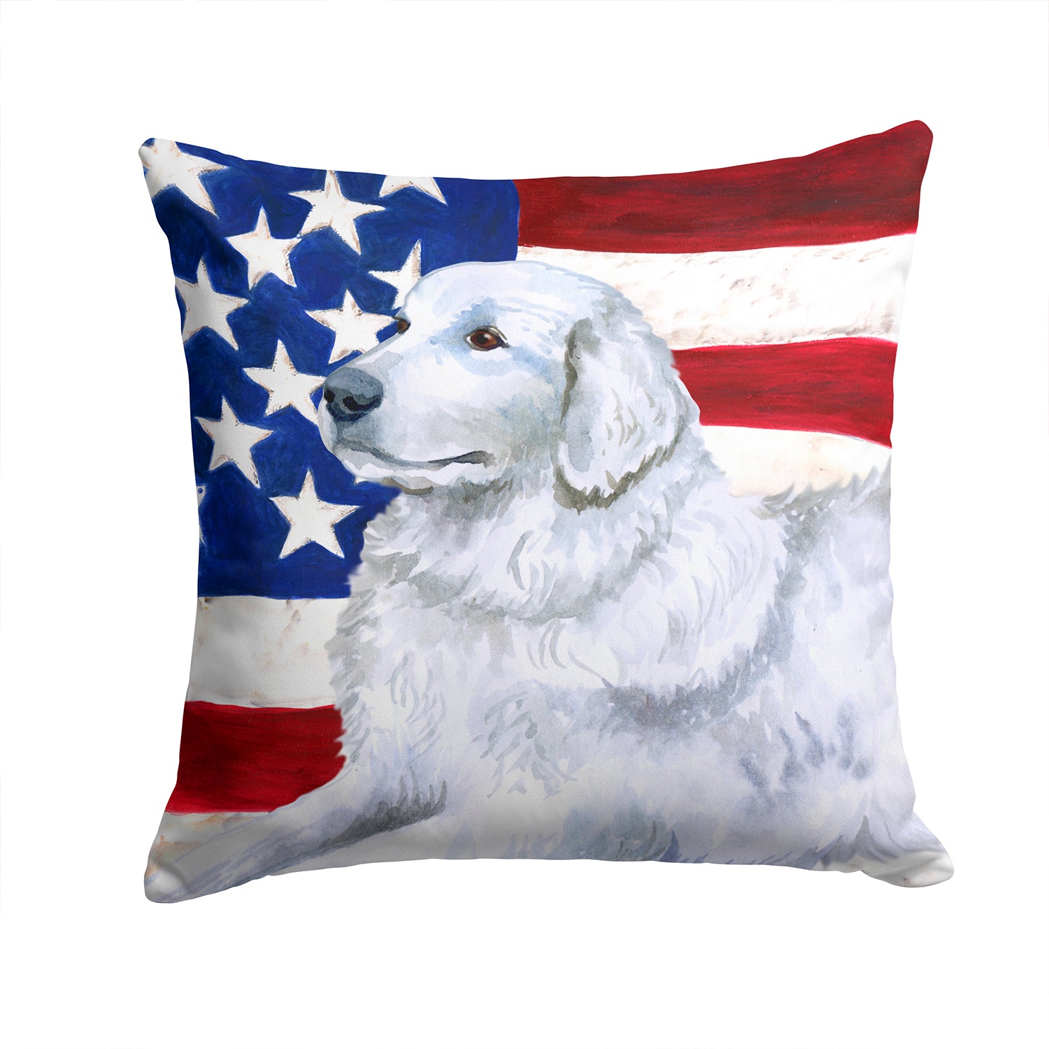 Maremma Sheepdog Patriotic Fabric Decorative Pillow BB9675PW1414 - the-store.com