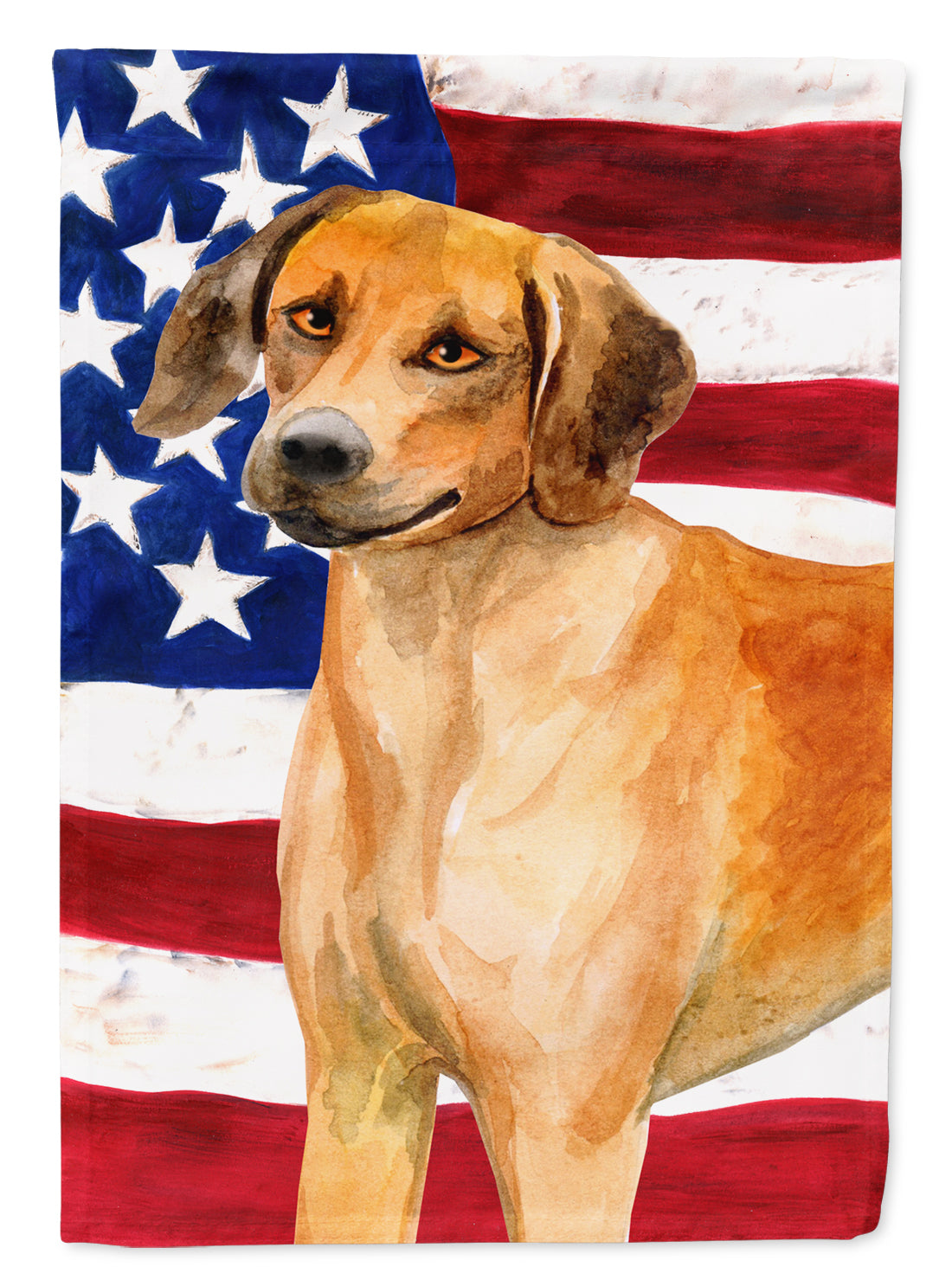 Rhodesian Ridgeback Patriotic Flag Garden Size BB9676GF  the-store.com.