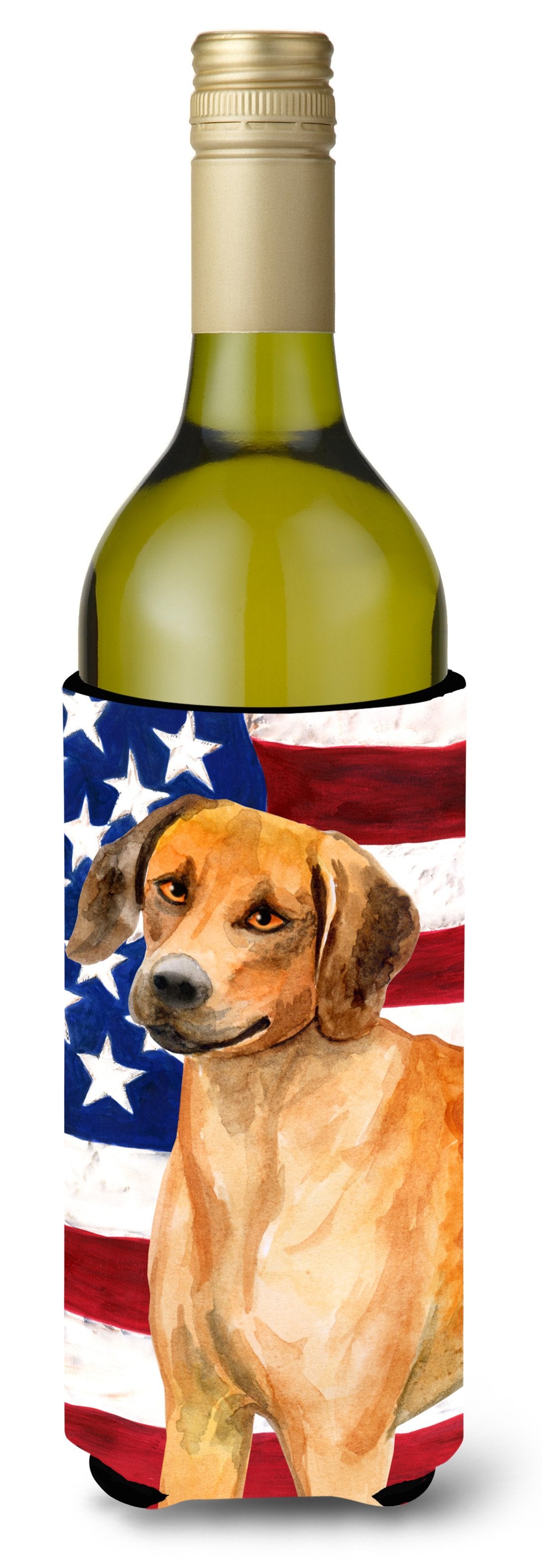 Rhodesian Ridgeback Patriotic Wine Bottle Beverge Insulator Hugger BB9676LITERK by Caroline's Treasures