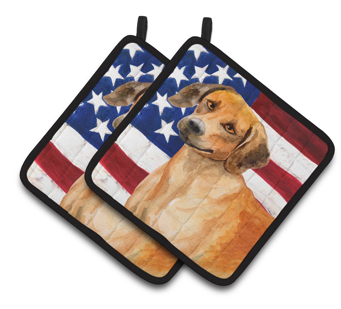 Rhodesian Ridgeback Patriotic Pair of Pot Holders BB9676PTHD by Caroline's Treasures