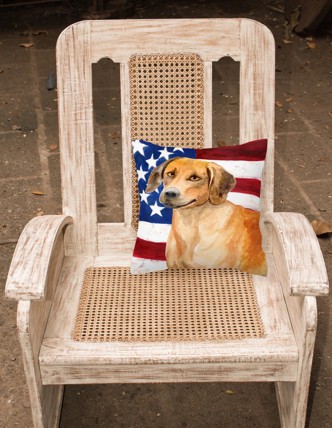 Rhodesian Ridgeback Patriotic Fabric Decorative Pillow BB9676PW1818 by Caroline's Treasures