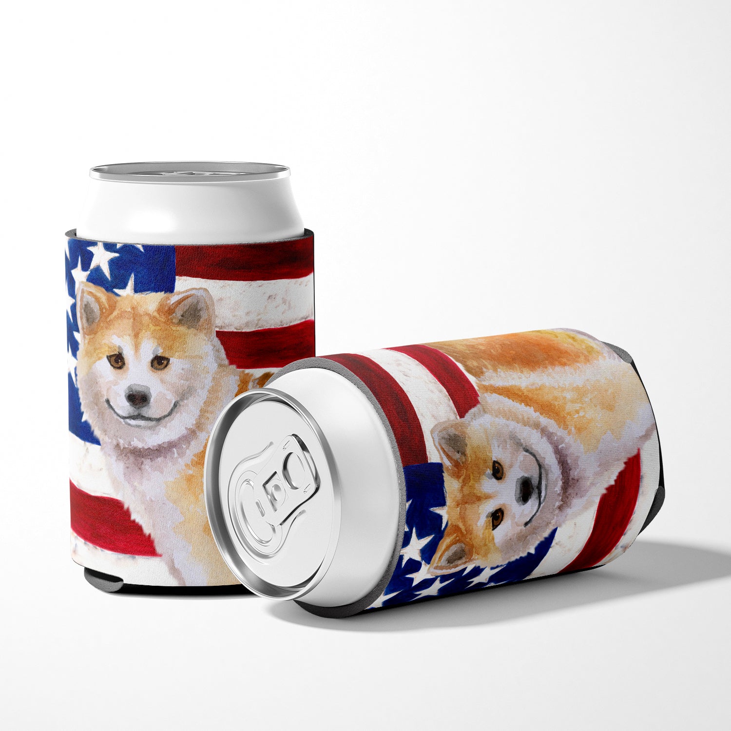 Shiba Inu Patriotic Can or Bottle Hugger BB9678CC  the-store.com.