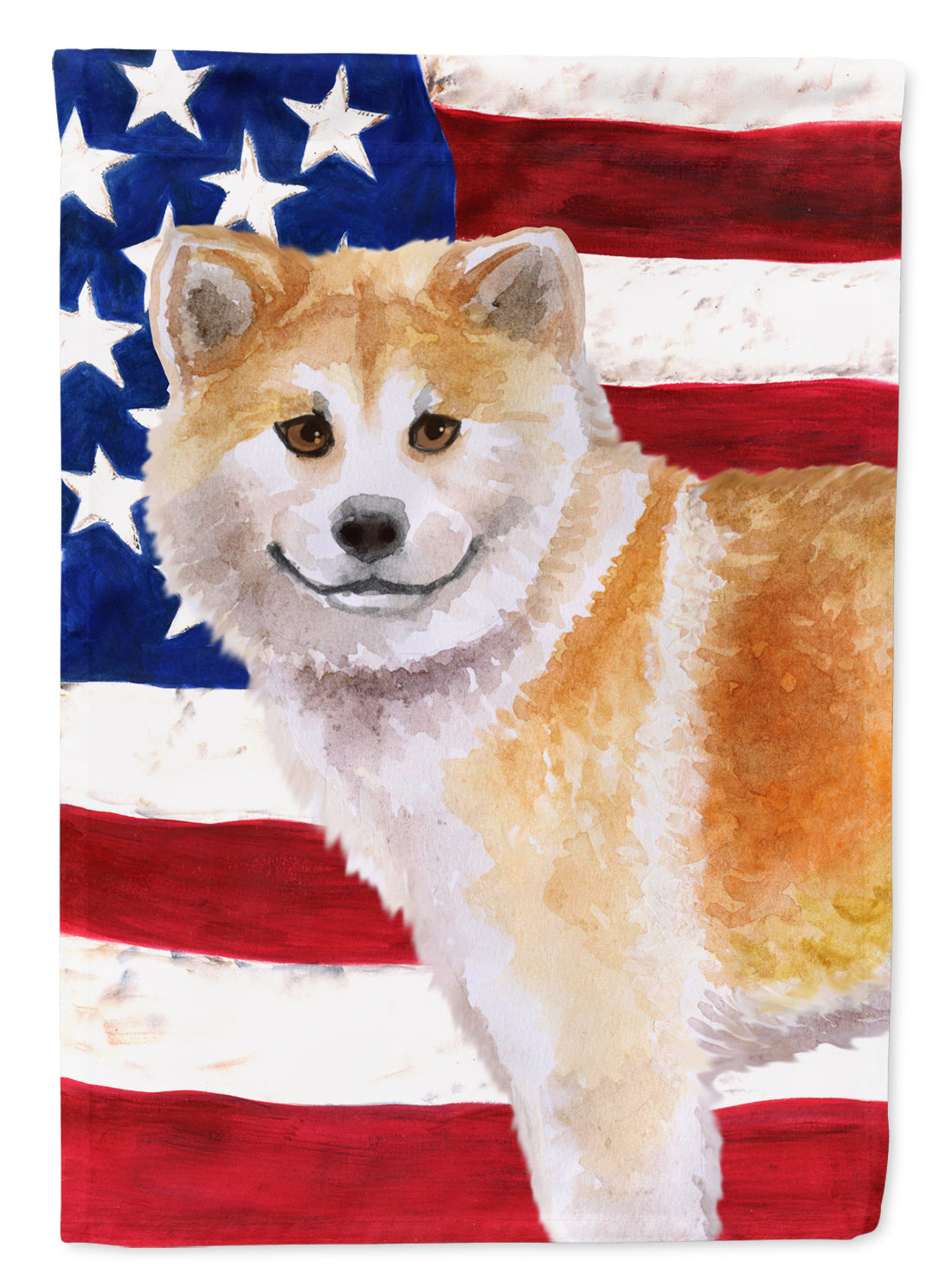 Shiba Inu Patriotic Flag Canvas House Size BB9678CHF  the-store.com.