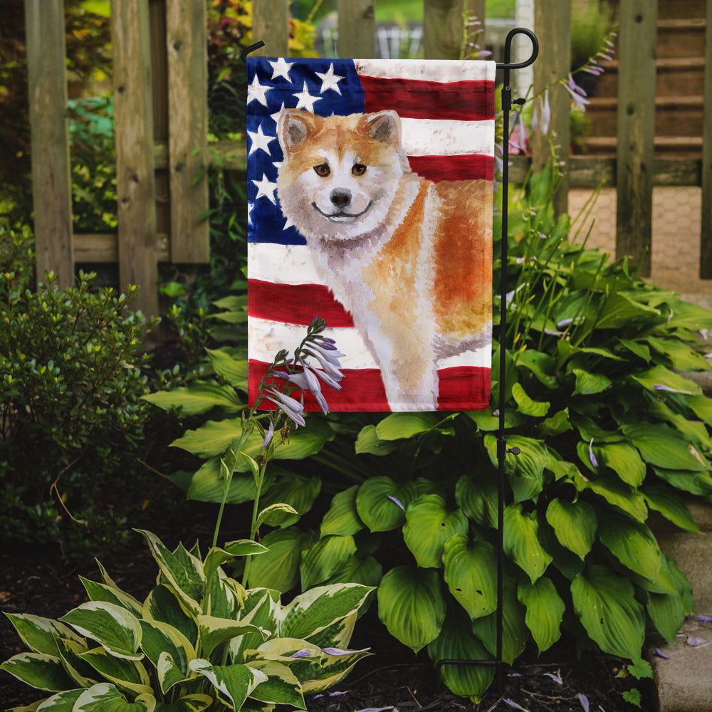 Shiba Inu Patriotic Flag Garden Size BB9678GF  the-store.com.