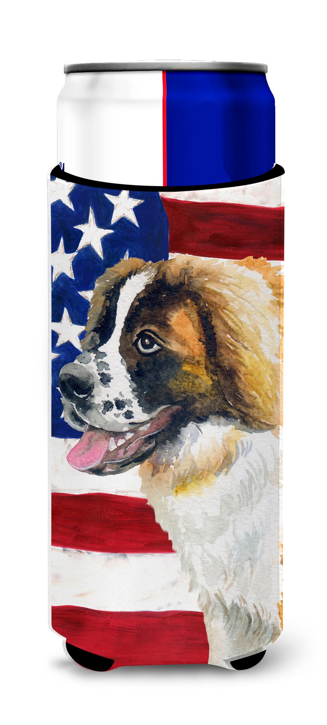 Saint Bernard Patriotic  Ultra Hugger for slim cans BB9679MUK  the-store.com.