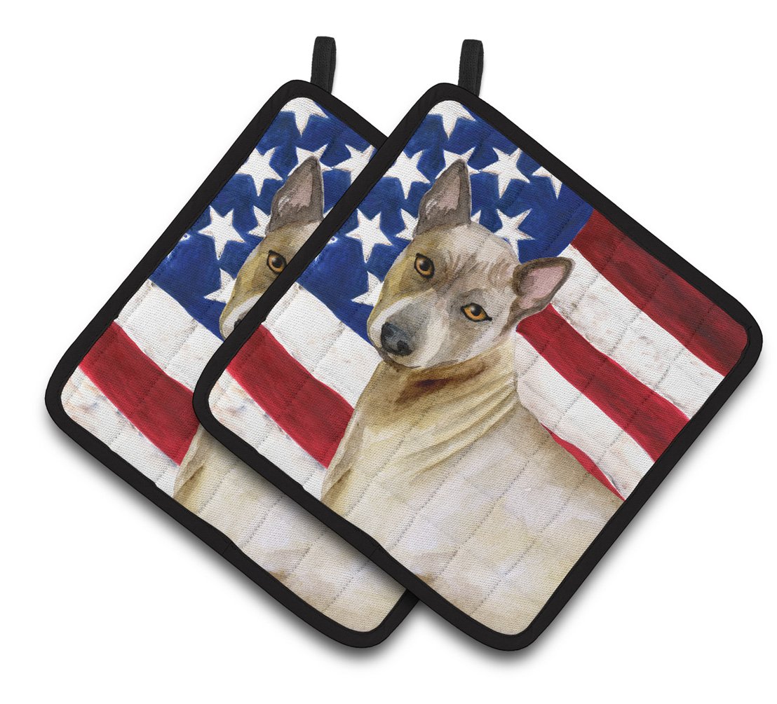 Thai Ridgeback Patriotic Pair of Pot Holders BB9680PTHD by Caroline&#39;s Treasures