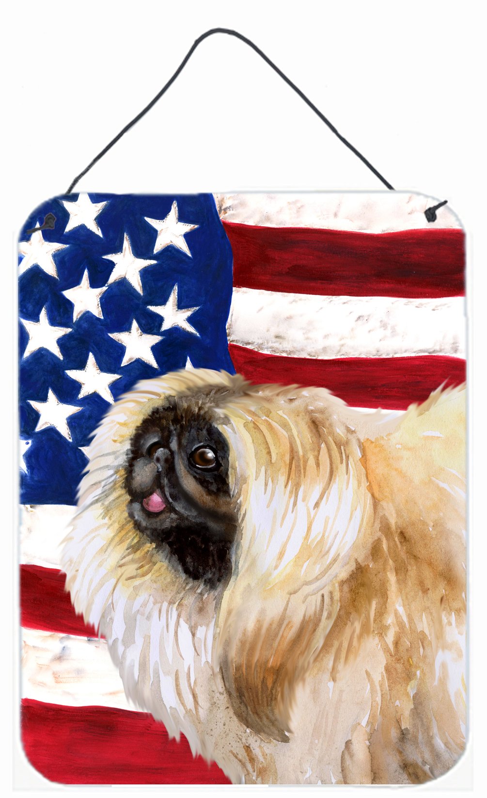 Pekingese Patriotic Wall or Door Hanging Prints BB9681DS1216 by Caroline's Treasures