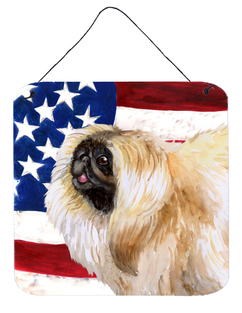 Pekingese Patriotic Wall or Door Hanging Prints BB9681DS66 by Caroline's Treasures