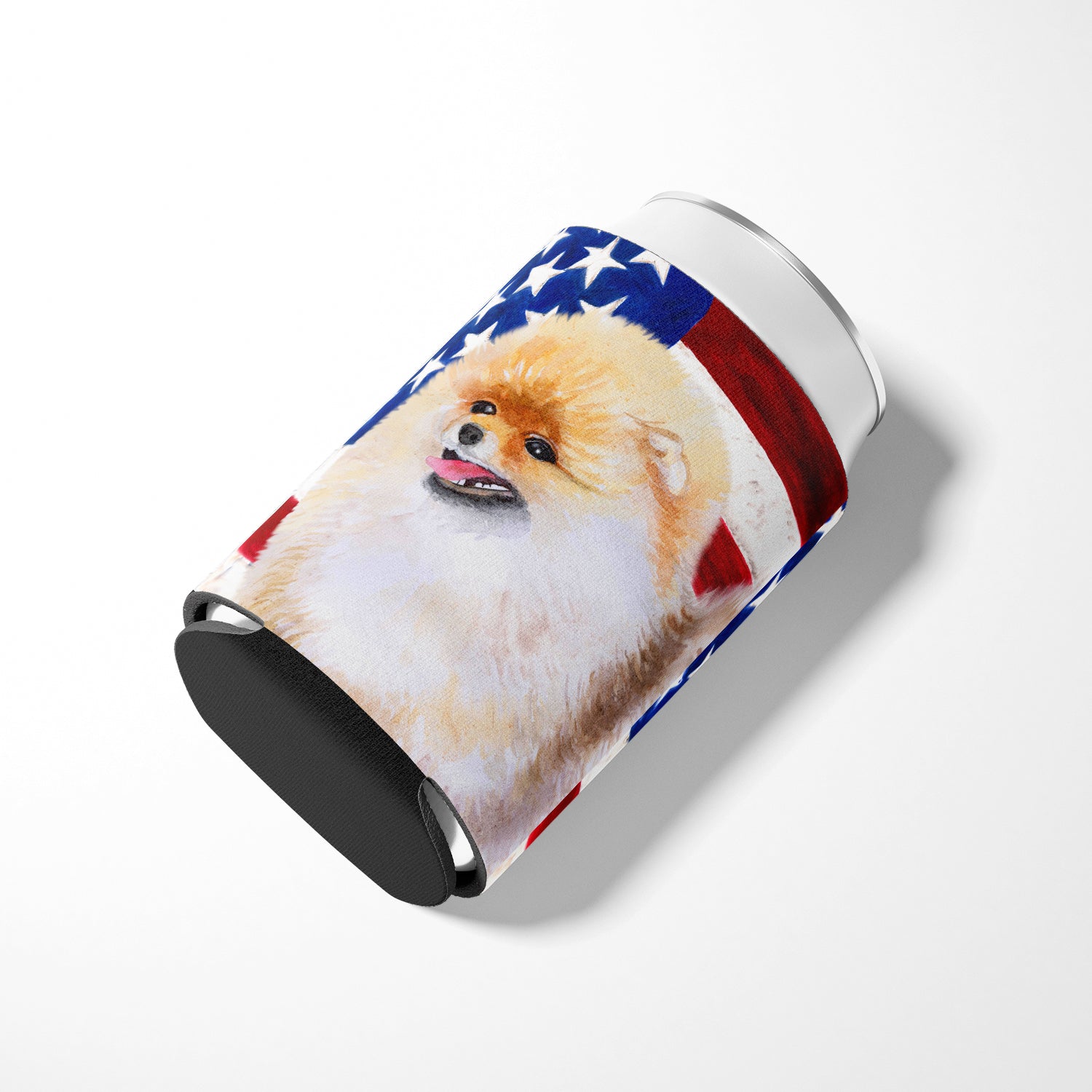 Pomeranian Patriotic Can or Bottle Hugger BB9682CC  the-store.com.