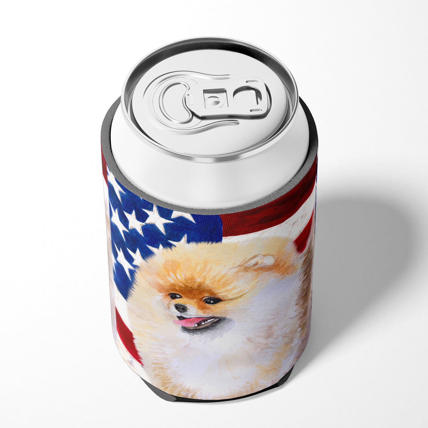 Pomeranian Patriotic Can or Bottle Hugger BB9682CC  the-store.com.