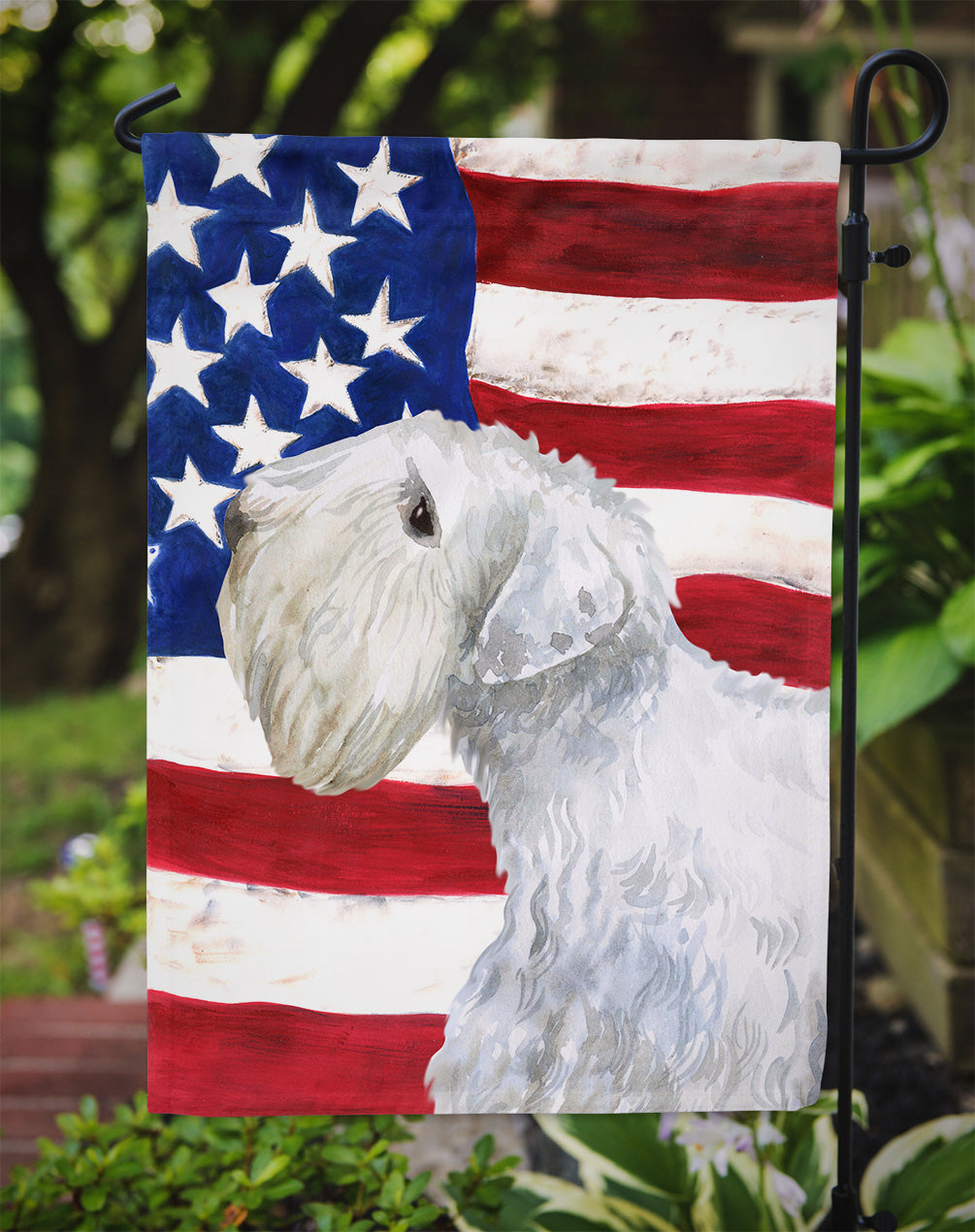 Sealyham Terrier Patriotic Flag Garden Size BB9684GF  the-store.com.