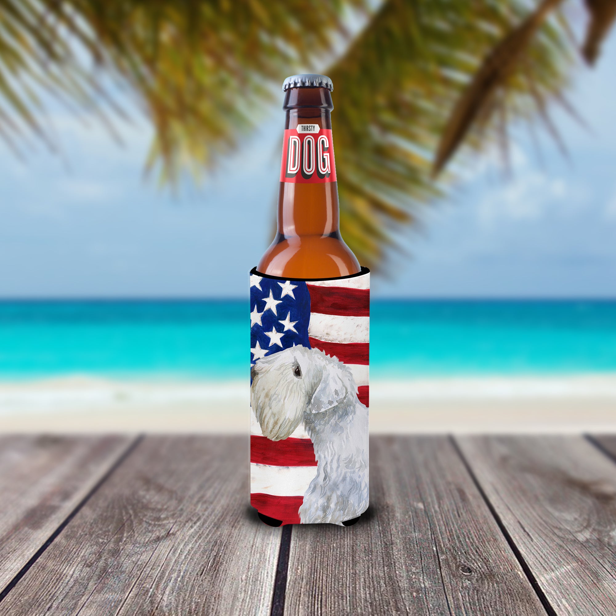 Sealyham Terrier Patriotic  Ultra Hugger for slim cans BB9684MUK  the-store.com.