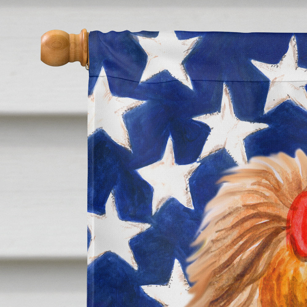 Yorkshire Terrier Patriotic Flag Canvas House Size BB9685CHF  the-store.com.