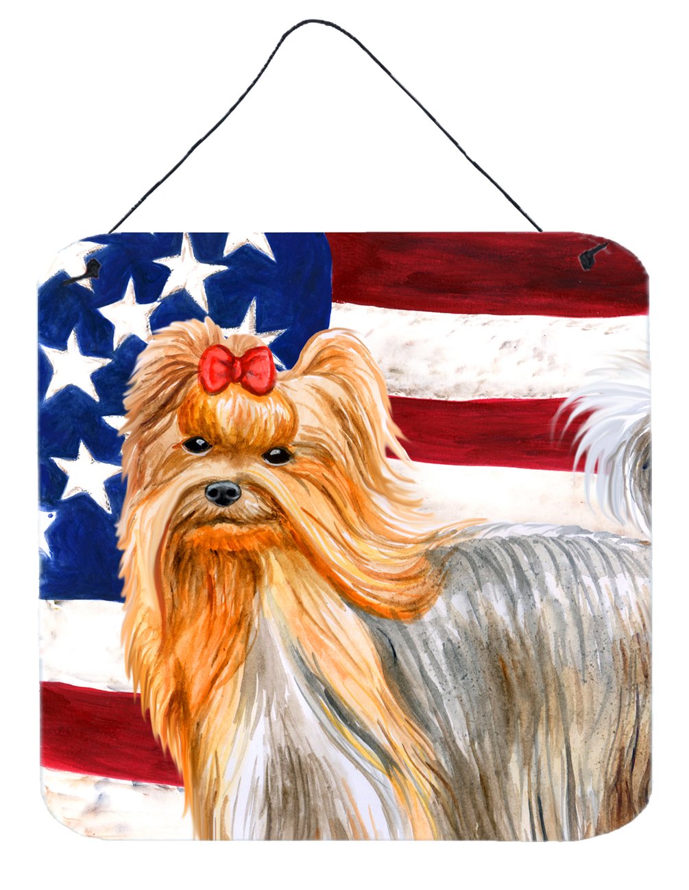 Yorkshire Terrier Patriotic Wall or Door Hanging Prints BB9685DS66 by Caroline&#39;s Treasures