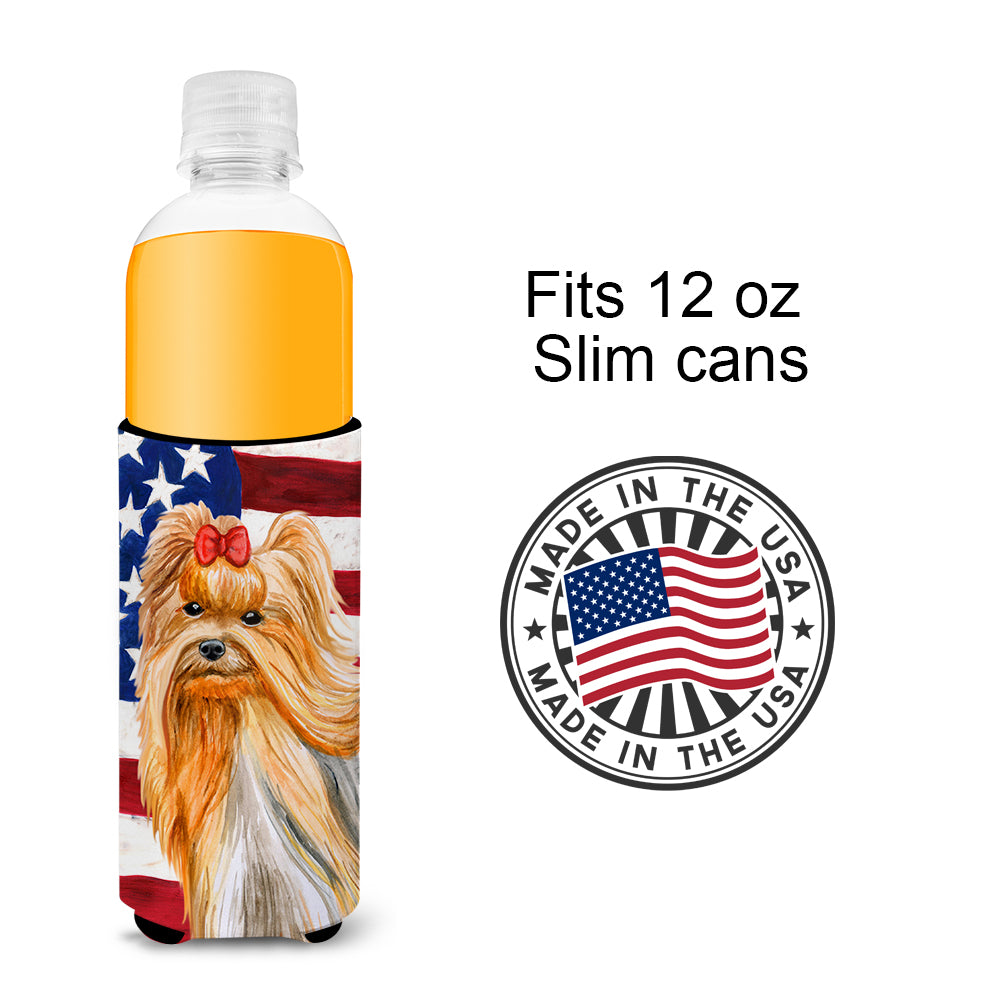 Yorkshire Terrier Patriotic  Ultra Hugger for slim cans BB9685MUK  the-store.com.