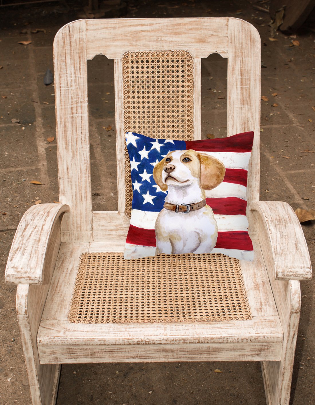 Beagle Patriotic Fabric Decorative Pillow BB9686PW1818 by Caroline's Treasures