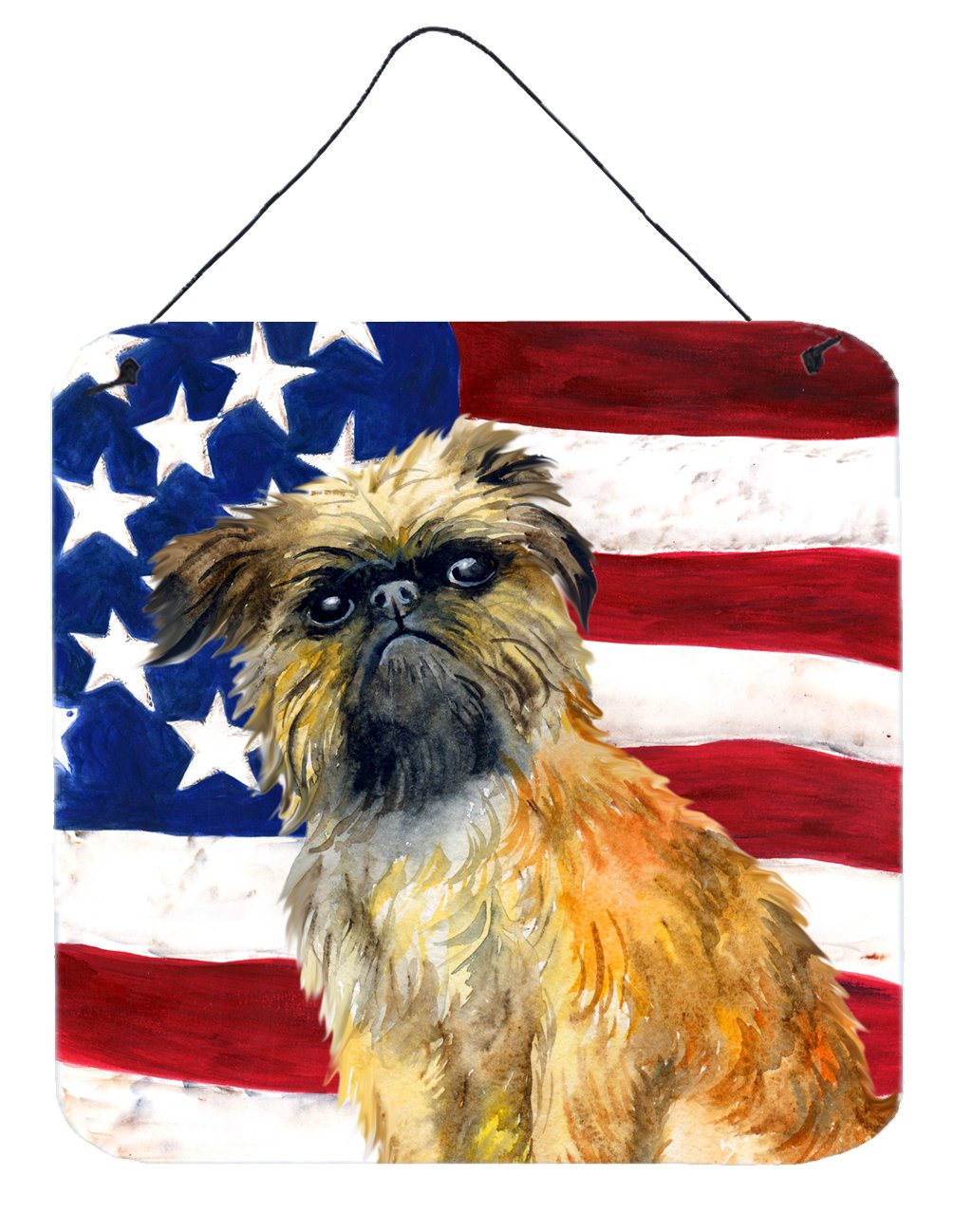 Brussels Griffon Patriotic Wall or Door Hanging Prints BB9687DS66 by Caroline&#39;s Treasures