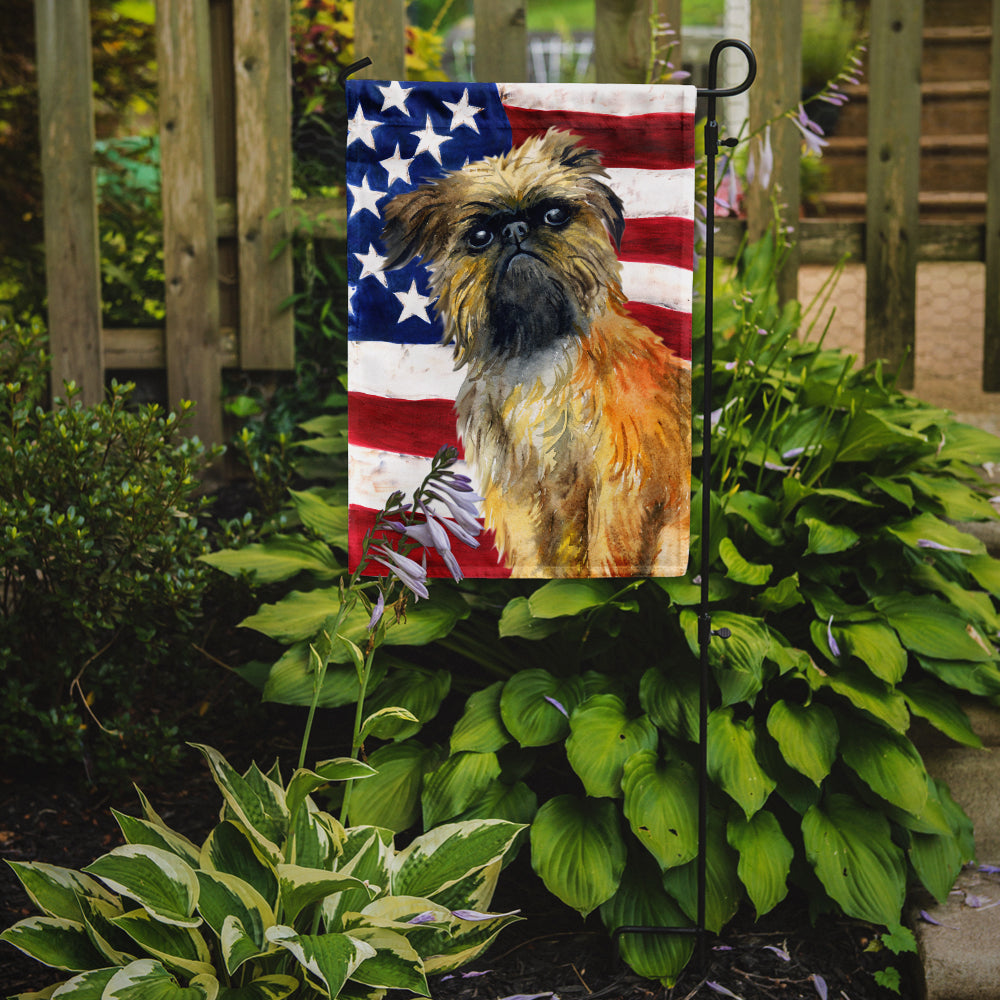 Brussels Griffon Patriotic Flag Garden Size BB9687GF  the-store.com.