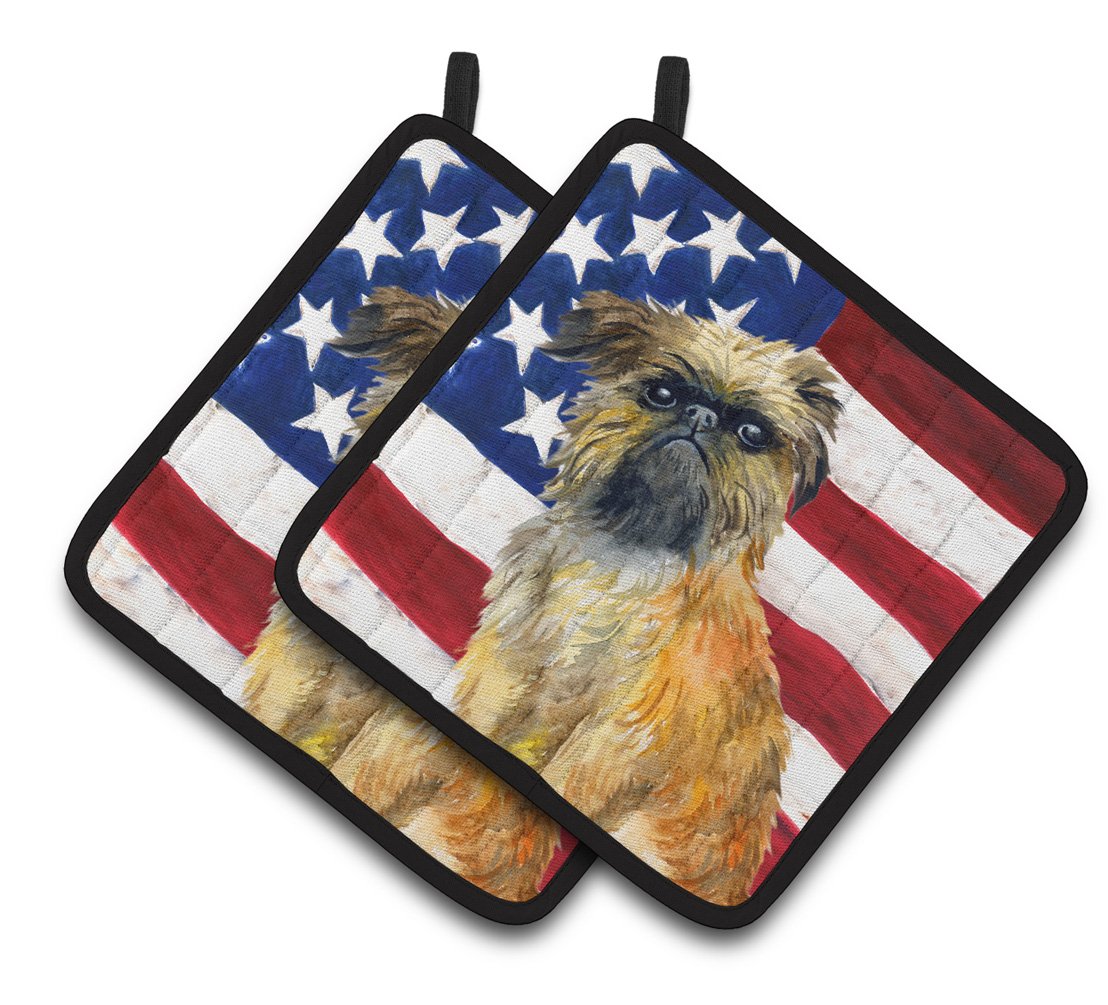 Brussels Griffon Patriotic Pair of Pot Holders BB9687PTHD by Caroline's Treasures