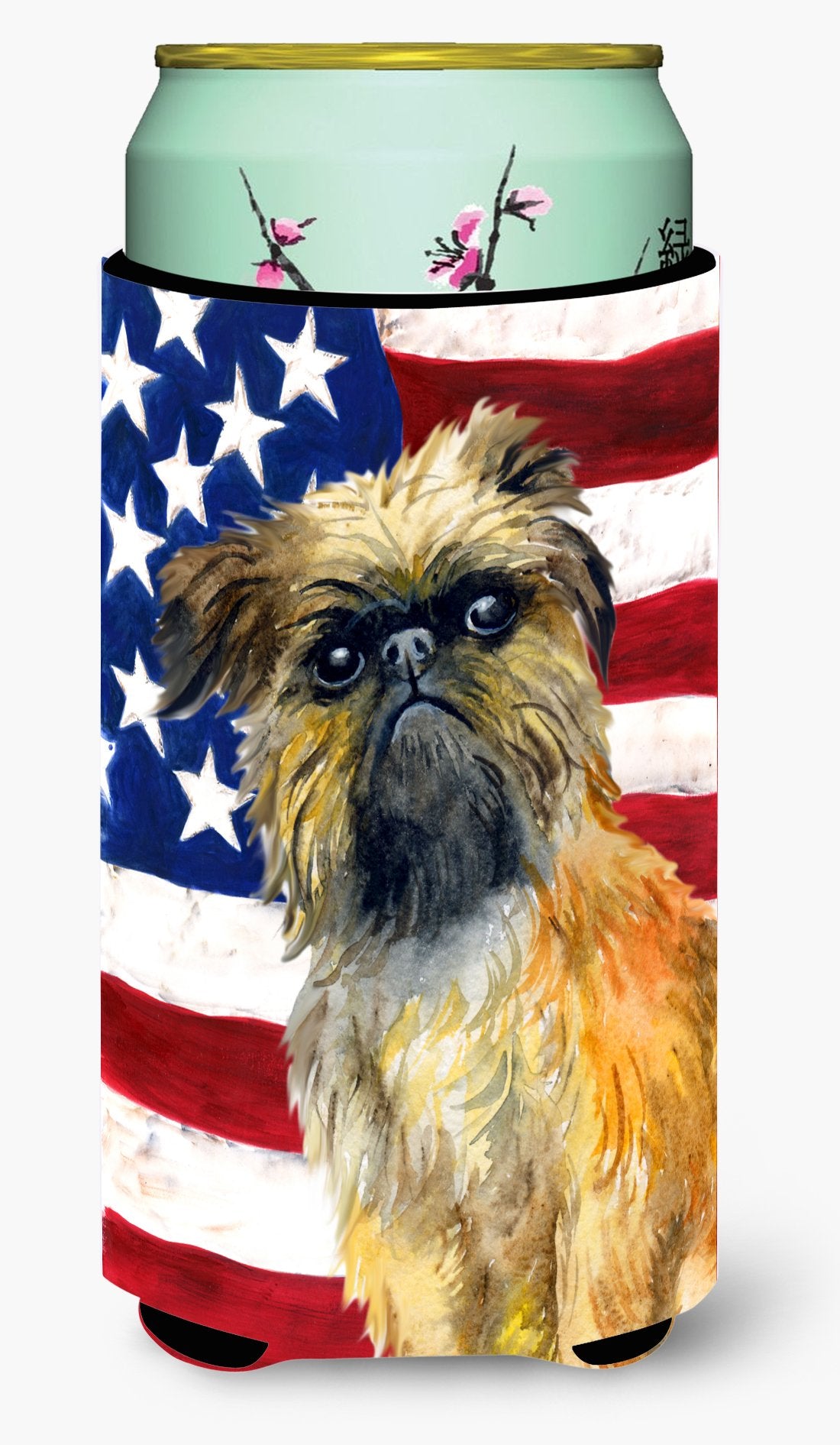 Brussels Griffon Patriotic Tall Boy Beverage Insulator Hugger BB9687TBC by Caroline's Treasures