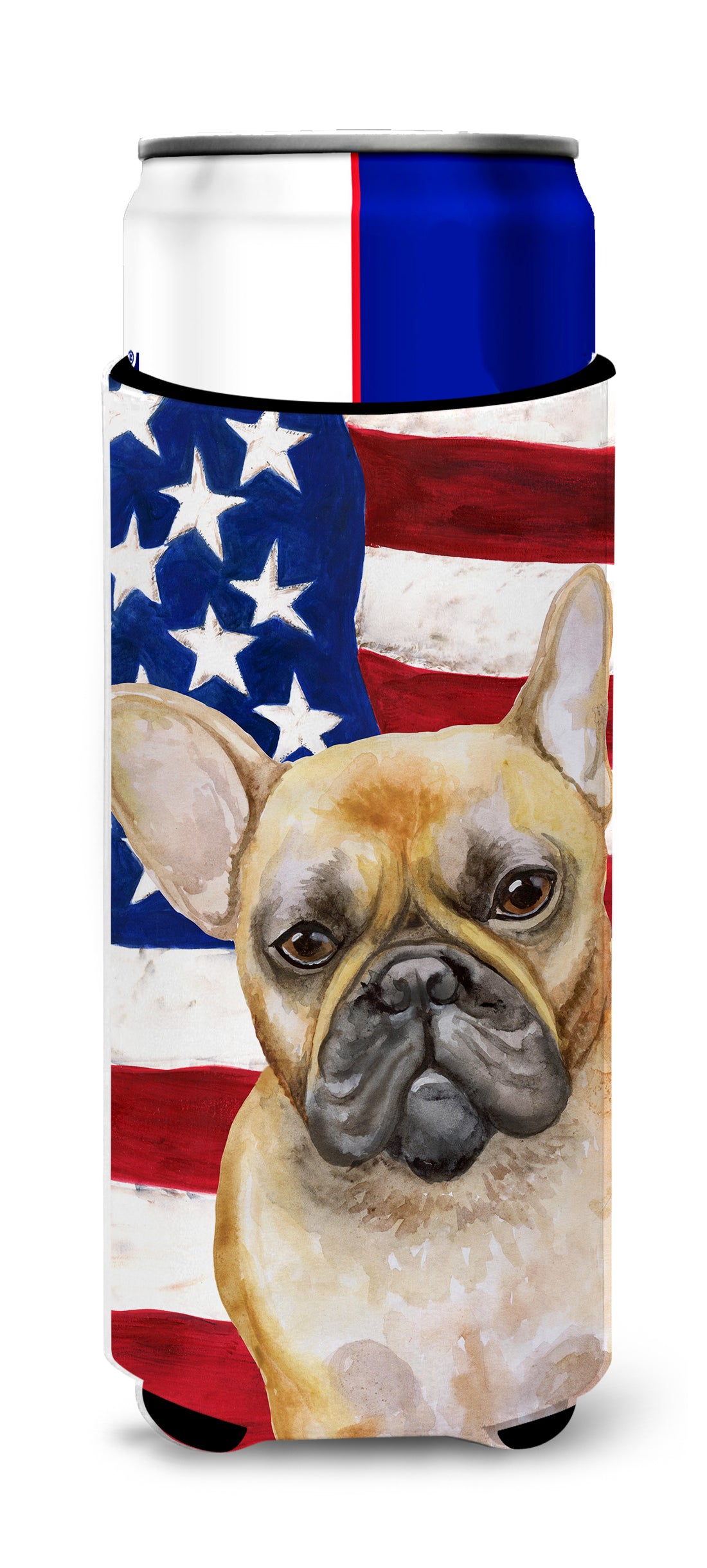 French Bulldog Patriotic  Ultra Hugger for slim cans BB9688MUK  the-store.com.