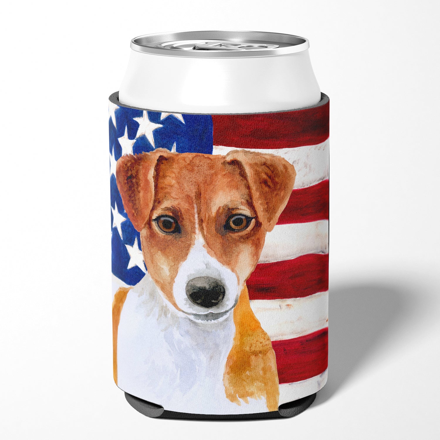 Jack Russell Terrier Patriotic Can or Bottle Hugger BB9689CC  the-store.com.