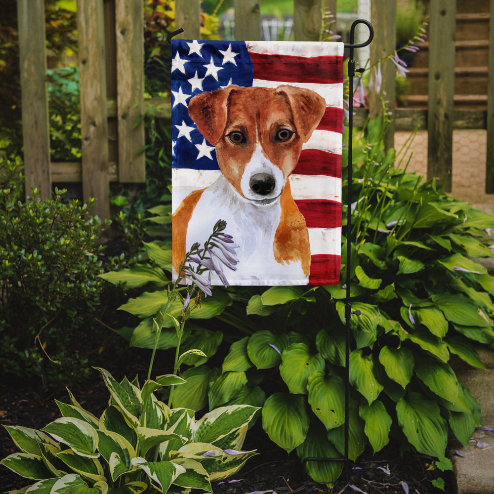 Jack Russell Terrier Patriotic Flag Garden Size BB9689GF  the-store.com.