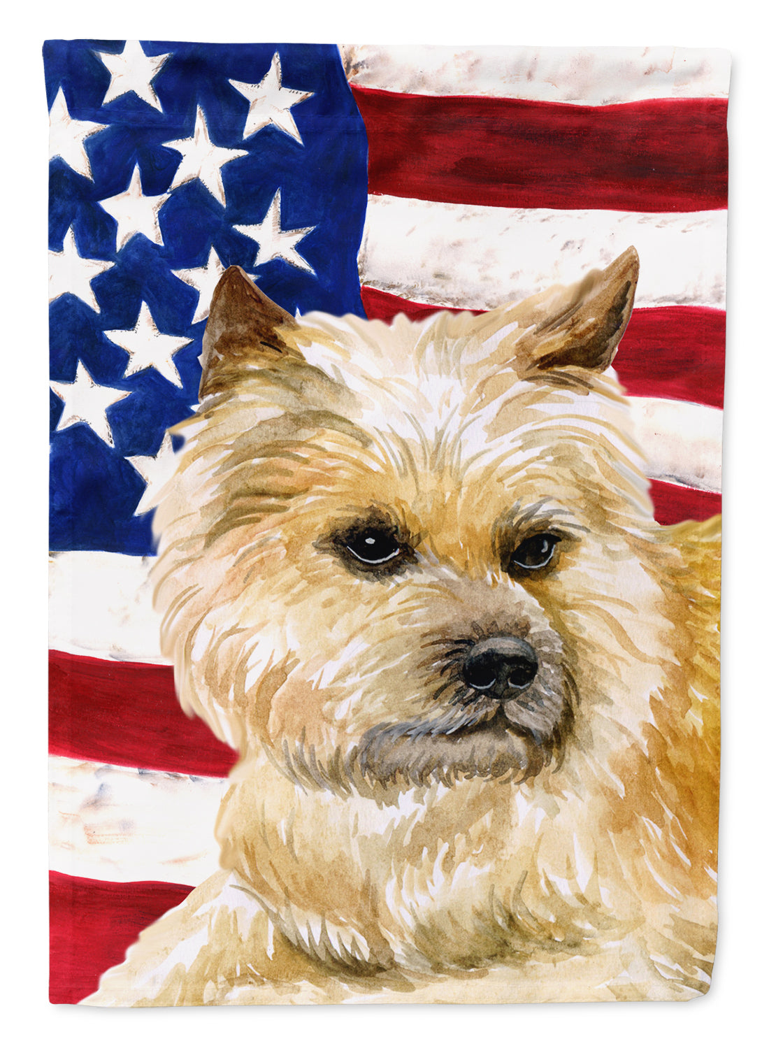 Cairn Terrier Patriotic Flag Garden Size BB9690GF  the-store.com.