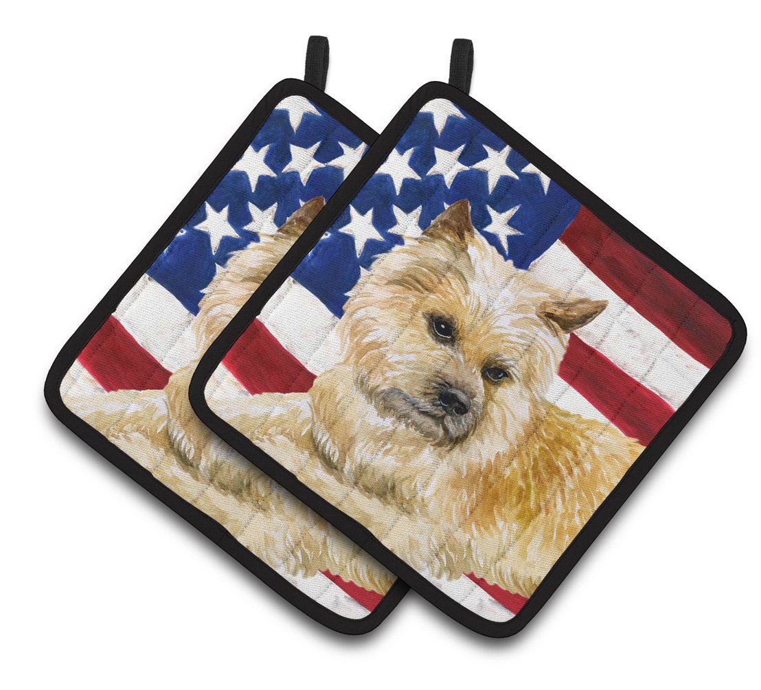 Cairn Terrier Patriotic Pair of Pot Holders BB9690PTHD by Caroline's Treasures