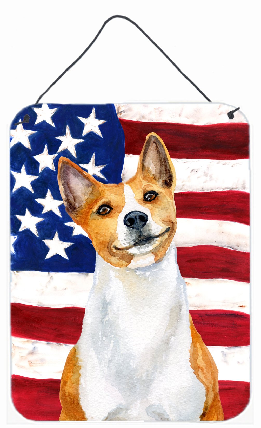 Basenji Patriotic Wall or Door Hanging Prints BB9692DS1216 by Caroline's Treasures