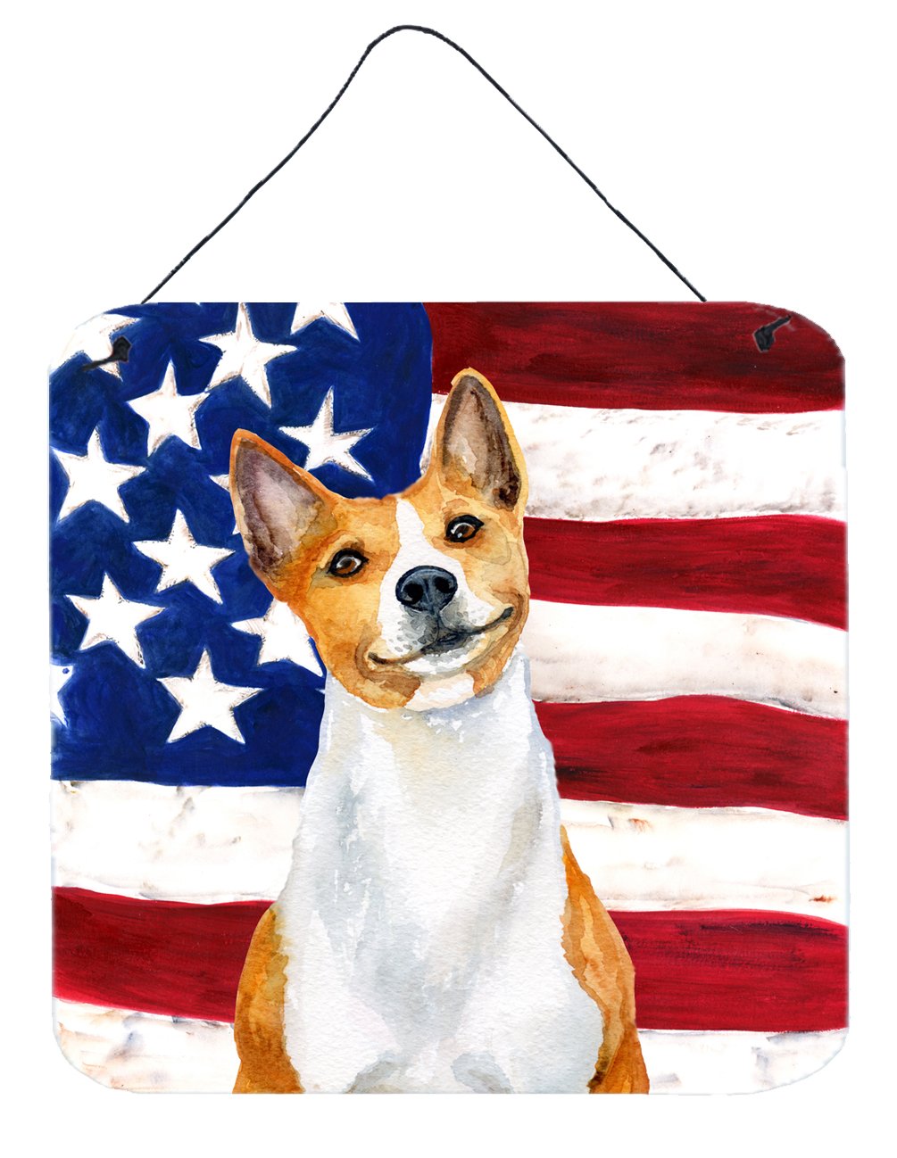 Basenji Patriotic Wall or Door Hanging Prints BB9692DS66 by Caroline's Treasures