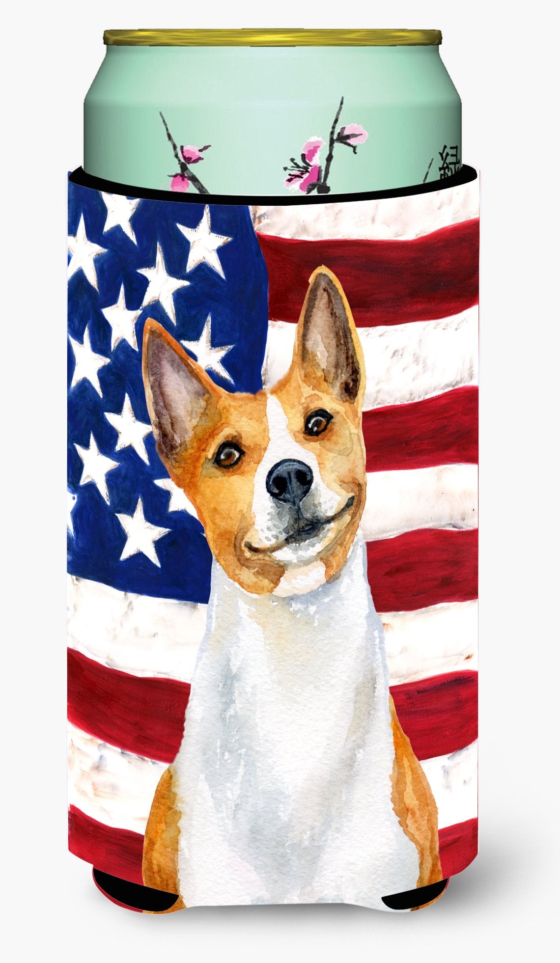 Basenji Patriotic Tall Boy Beverage Insulator Hugger BB9692TBC by Caroline's Treasures