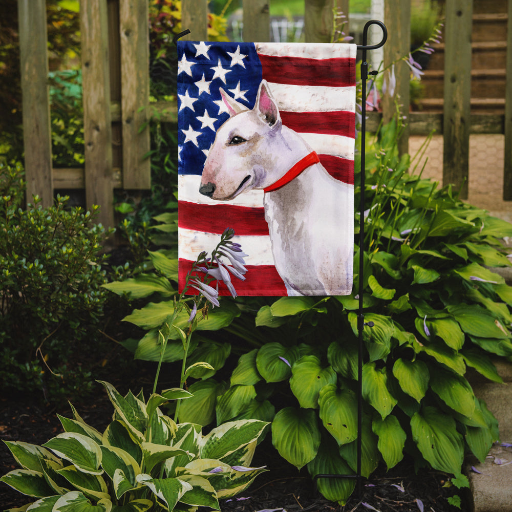 Bull Terrier Patriotic Flag Garden Size BB9693GF  the-store.com.