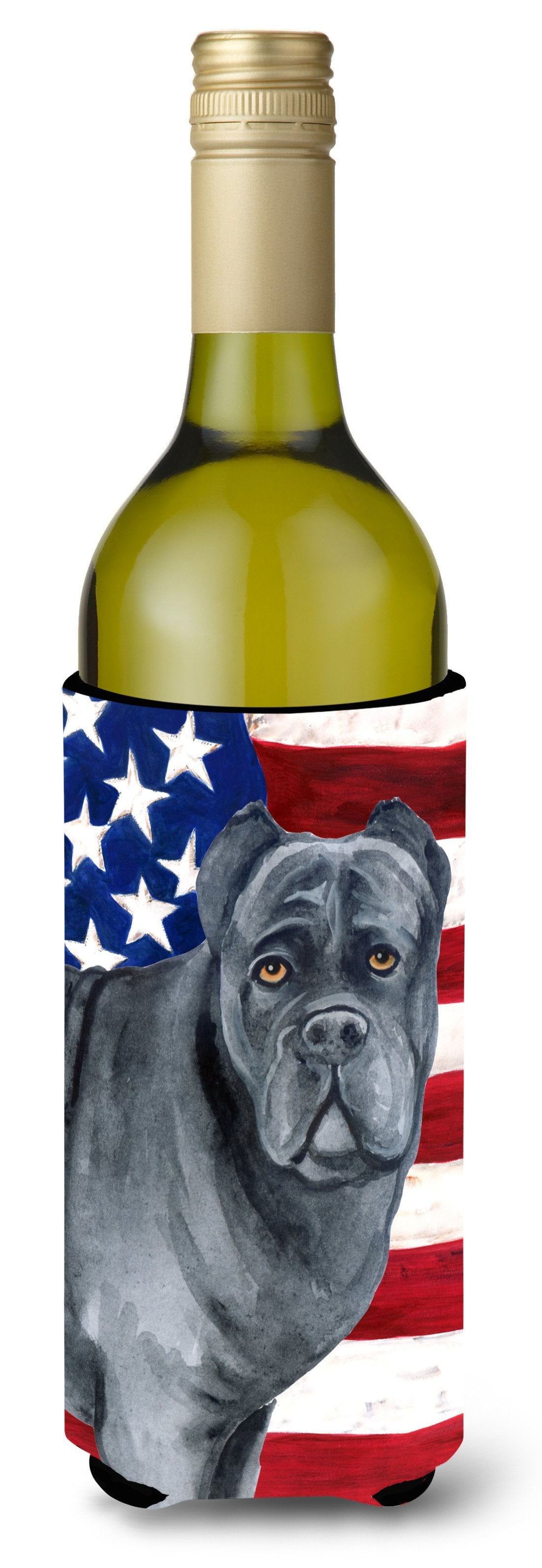 Cane Corso Patriotic Wine Bottle Beverge Insulator Hugger BB9694LITERK by Caroline's Treasures