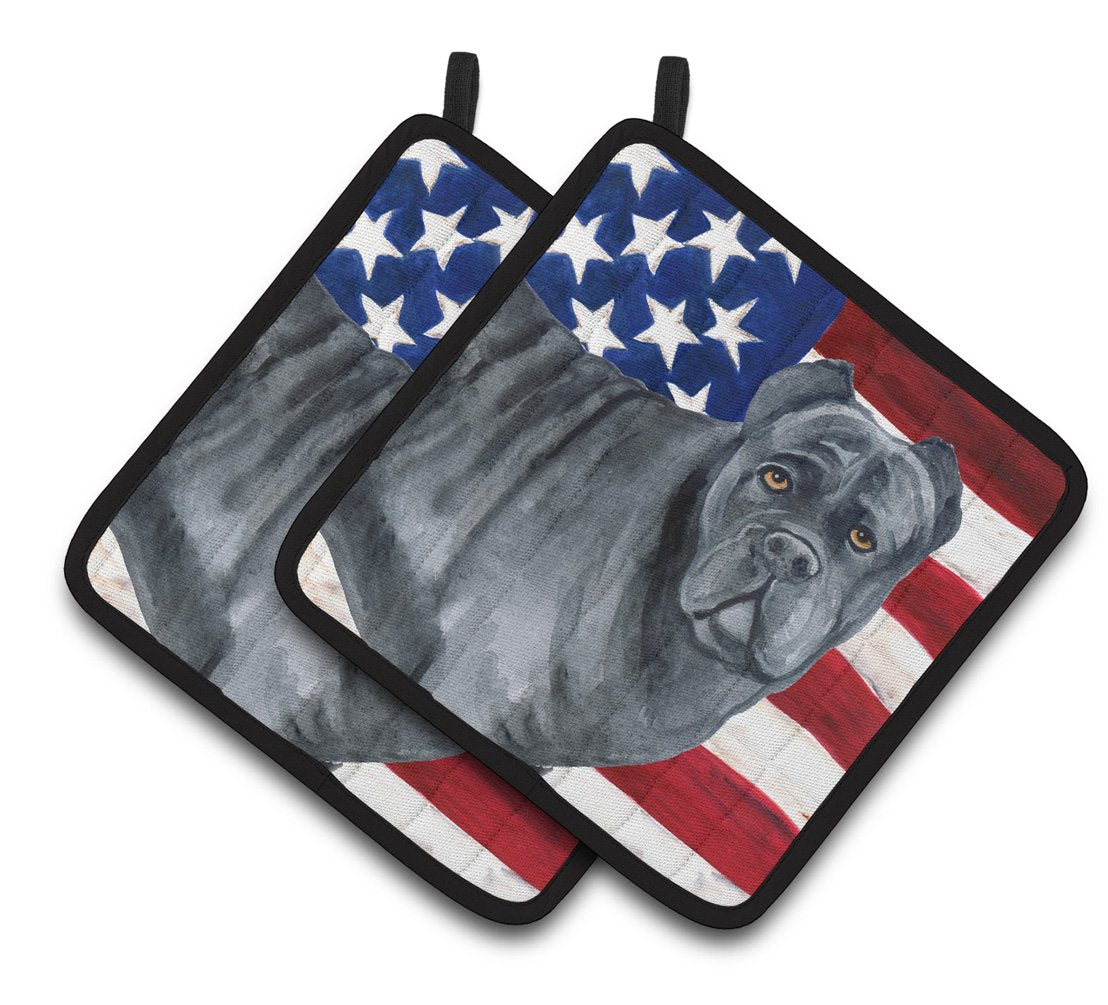 Cane Corso Patriotic Pair of Pot Holders BB9694PTHD by Caroline's Treasures