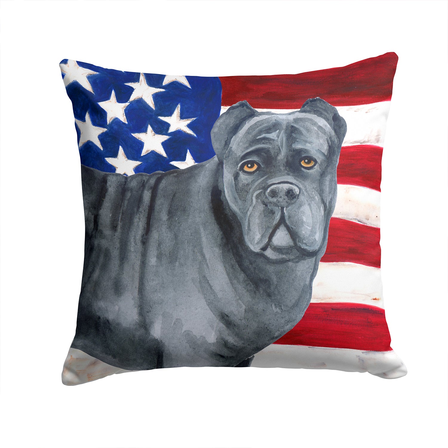 Cane Corso Patriotic Fabric Decorative Pillow BB9694PW1414 - the-store.com